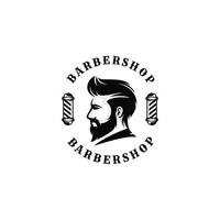 ilustração em vetor design de logotipo de barbearia