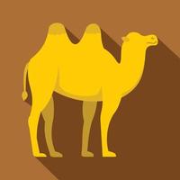 ícone de camelo amarelo, estilo simples vetor
