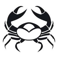 ícone de caranguejo grande, estilo simples vetor