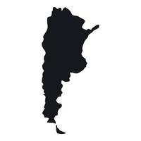 mapa do ícone da argentina, estilo simples vetor