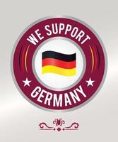 bandeira de crachá de futebol para fãs da alemanha vetor