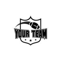 design de logotipo de vetor de distintivo de time de futebol americano