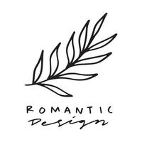 modelo de design de logotipo vintage romântico vetor