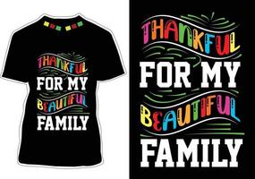 design de camiseta com citações de família vetor