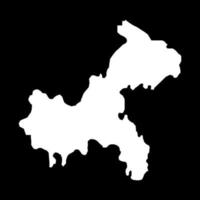 mapa do município de chongqing, divisões administrativas da china. ilustração vetorial. vetor