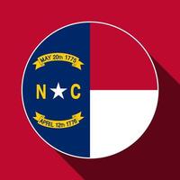 bandeira do estado da carolina do norte. ilustração vetorial. vetor