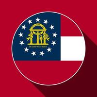 bandeira do estado da Geórgia. ilustração vetorial. vetor