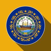 bandeira do estado de New Hampshire. ilustração vetorial. vetor