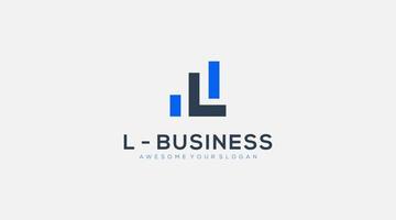 vetor de design de negócios de ícone de logotipo de letra inicial l
