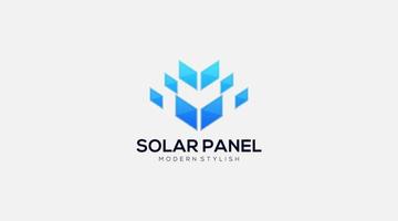 logotipo moderno e elegante do painel solar na ilustração do design vetor