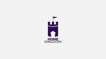 inspiração de design de logotipo de casa de castelo vetor