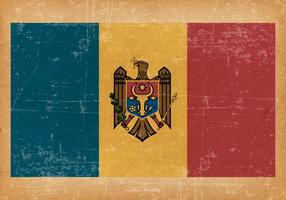 Bandeira do Grunge da Moldávia vetor