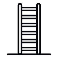 ícone de escada de ginástica, estilo de estrutura de tópicos vetor