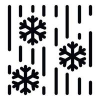 ícone de nuvem de neve de chuva, estilo de estrutura de tópicos vetor