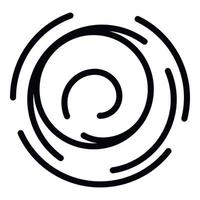 ícone de círculo tornado, estilo de estrutura de tópicos vetor