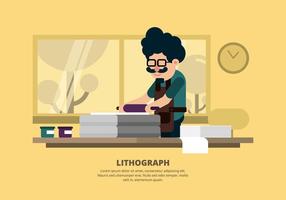 Ilustração da Litografia vetor