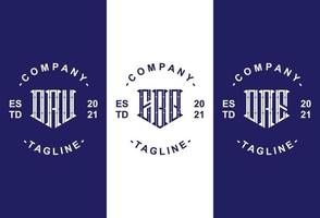 conjunto de design de logotipo de monograma criativo vetor