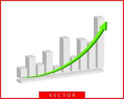 gráficos e vetor de gráficos. modelo de ícone de diagrama.