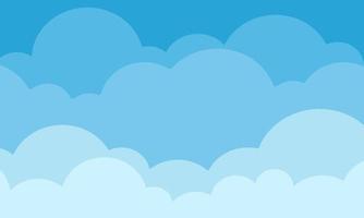 ilustração abstrato céu nuvens lindo elegante isolado azul no fundo vetor