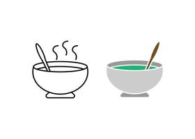 ilustração de clipart de modelo de design de ícone de sopa vetor