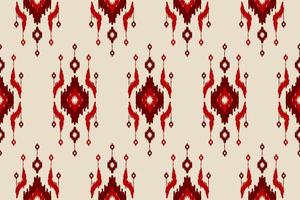 padrão sem emenda de ikat étnico em tribal. impressão de ornamento geométrico asteca. tecido estilo indiano. vetor