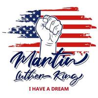 feliz martin luther king day celebração de design de pôster e modelo de design de postagem de mídia social vetor