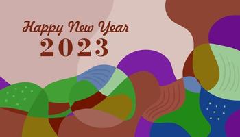 design de fundo abstrato colorido de ano novo vetor