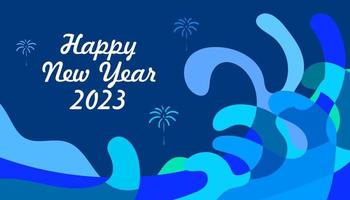 o fundo abstrato do oceano azul para o ano novo vetor
