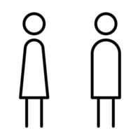 ilustração de ícone vetorial de homem e mulher para design gráfico, logotipo, site, mídia social, aplicativo móvel, interface do usuário vetor
