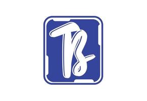 logotipo de carta tb e modelo de design de ícone vetor