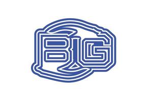 logotipo de carta bg e modelo de design de ícone vetor