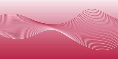 fundo magenta viva. onda abstrata. linha ondulada curva, listra lisa. vermelho, rosa profundo, cor gradiente de framboesa. ilustração horizontal do vetor. vetor