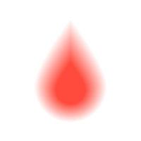 ícone de uma gota de sangue. isolado na ilustração vetorial branca com efeito de desfoque vetor