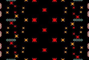 o conceito de padrão de tecidos étnicos da tribo é usado para vestuário,fundo,alta tecnologia,tapete,papel de parede,vestuário,embrulho,batik,tecido,ilustração vetorial. estilo bordado. vetor