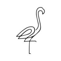 desenho de flamingo e design vetorial vetor