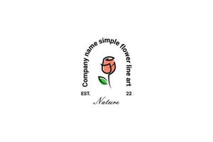 modelo de design de logotipo de flor rosa vetor