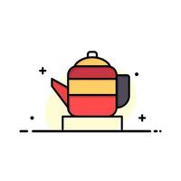 bule de chá china modelo de logotipo de negócios chineses cor lisa vetor