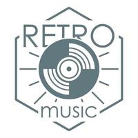 logotipo da música retrô, estilo simples vetor