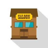 ícone de saloon ocidental, estilo simples vetor