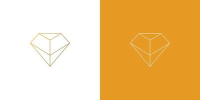design de logotipo abstrato de diamante simples e luxuoso vetor