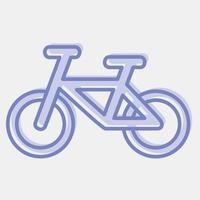 bicicleta de ícone. elementos de transporte. ícones em estilo de dois tons. bom para impressões, cartazes, logotipo, sinal, propaganda, etc. vetor