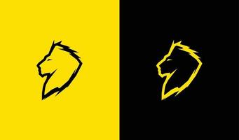 design simples de modelo de símbolo de logotipo de leão vetor