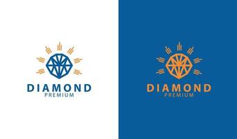 design simples de modelo de logotipo de diamante vetor