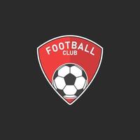logotipo do esporte futebol vermelho vetor