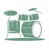 ilustração de ícone de design plano de tambor vetor