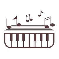 design de ícone de logotipo de piano vetor