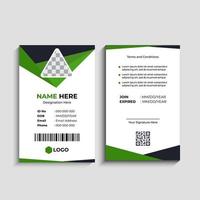 design de modelo de cartão de identificação corporativa simples e limpo vetor