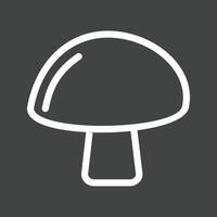 ícone invertido de linha de cogumelo vetor