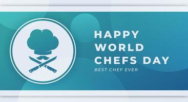 feliz dia internacional dos chefs ilustração de design vetorial de celebração de outubro. modelo para plano de fundo, cartaz, banner, publicidade, cartão ou elemento de design de impressão vetor