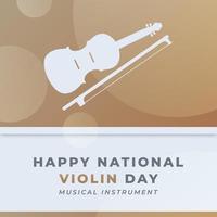 feliz dia nacional do violino dezembro celebração design ilustração vetorial. modelo para plano de fundo, cartaz, banner, publicidade, cartão ou elemento de design de impressão vetor